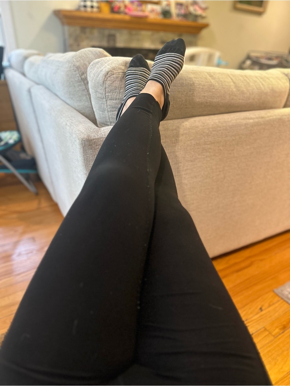 Black Women’s Stretch Exercise Gym Leggings Ankle PantsWell Worn from GAP Size S